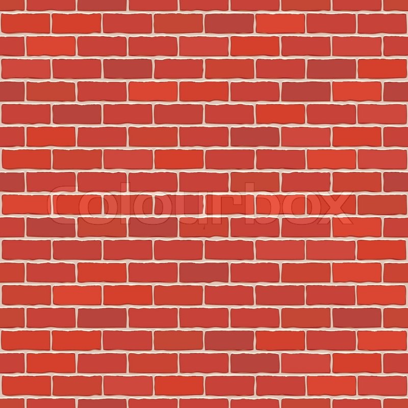 800x800 Seamless Vector Red Brick Wall Stock Vector Colourbox