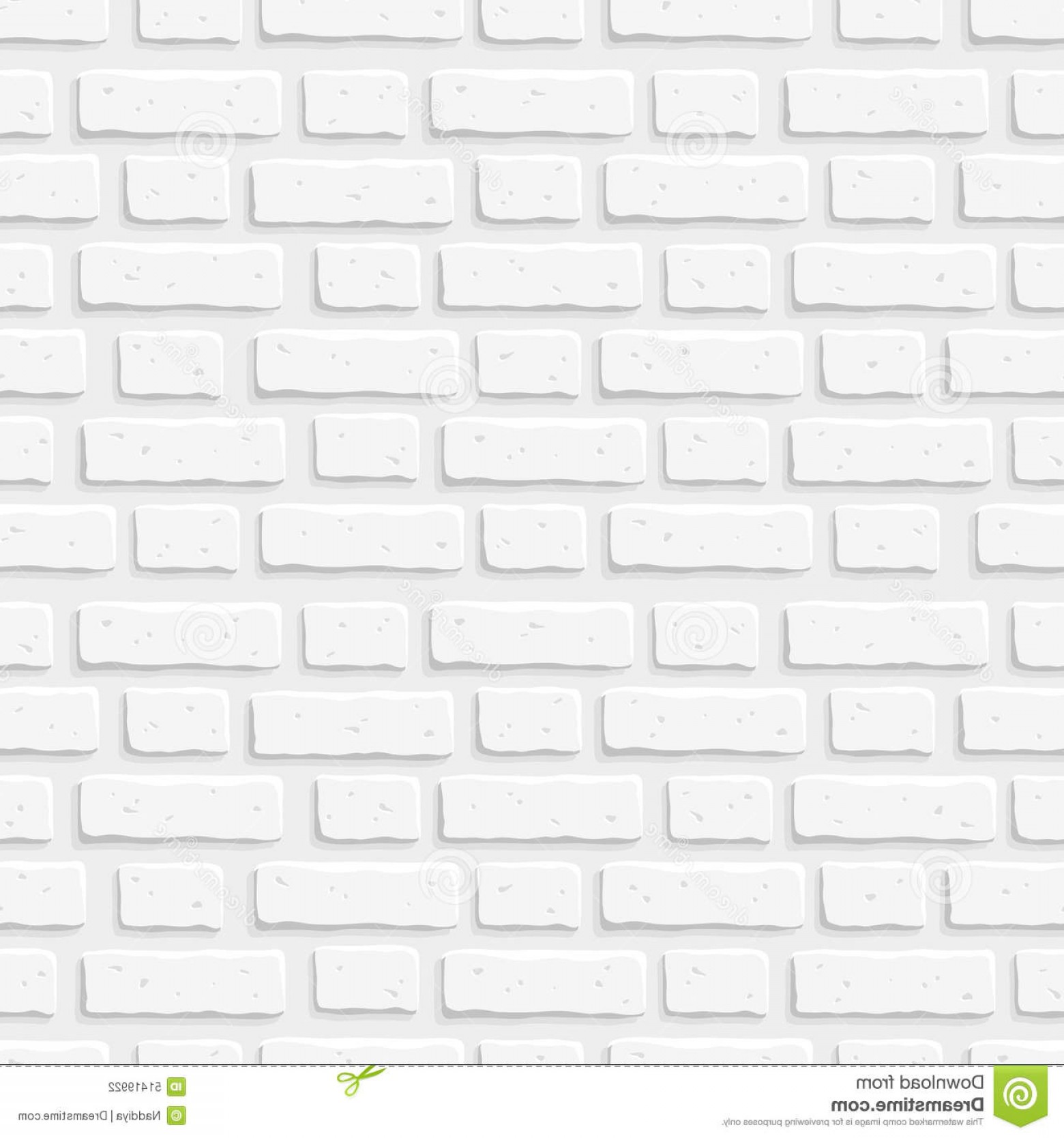 1560x1668 Stock Illustration White Brick Wall Vector Seamless Texture Image