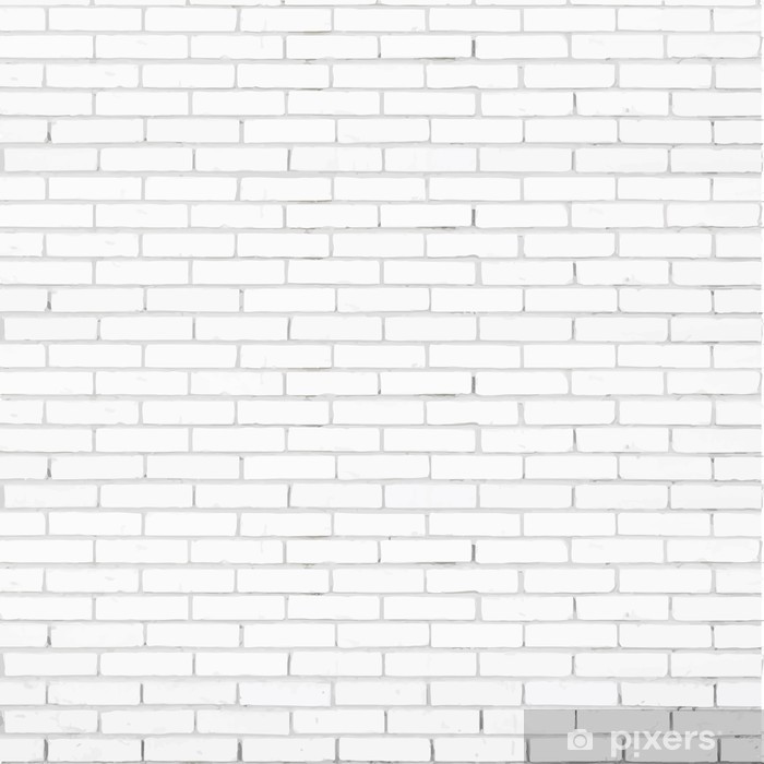 700x700 White Brick Wall Vector Texture Wall Mural