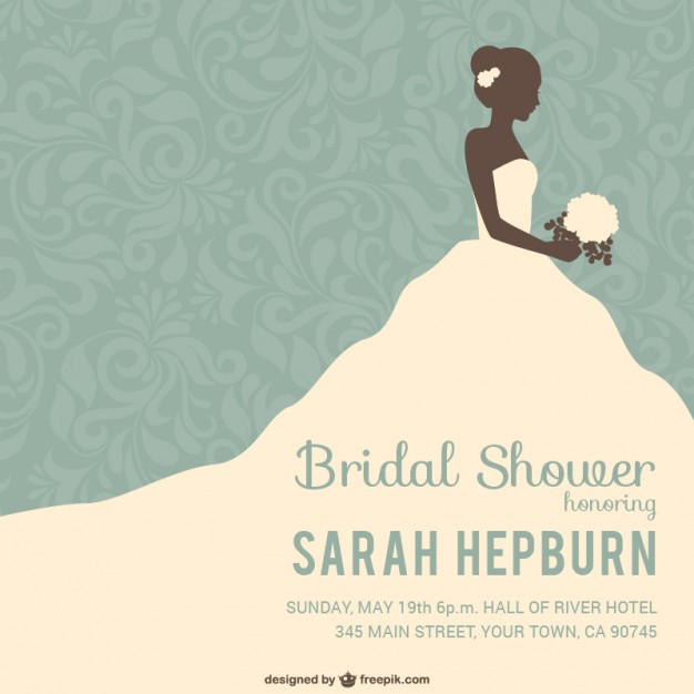 Bridal Shower Invitation Vector Free Download 626x626 Bridal Shower Invitation Vector Free Download