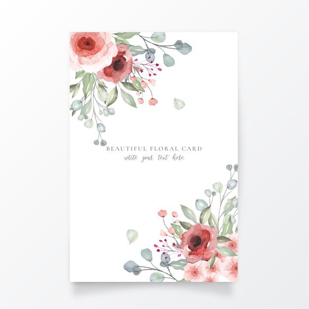 Beautiful Floral Card Template Vector Free Download French 626x626 Beautiful Floral Card Template Vector Free Download French