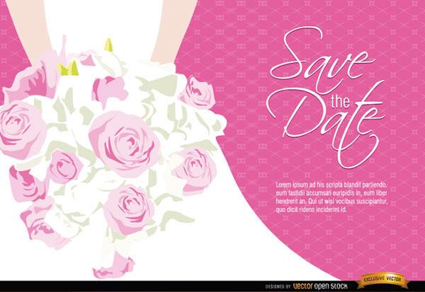 Bridal Shower Wedding Invitation Vector Template 600x413 Bridal Shower Wedding Invitation Vector Template