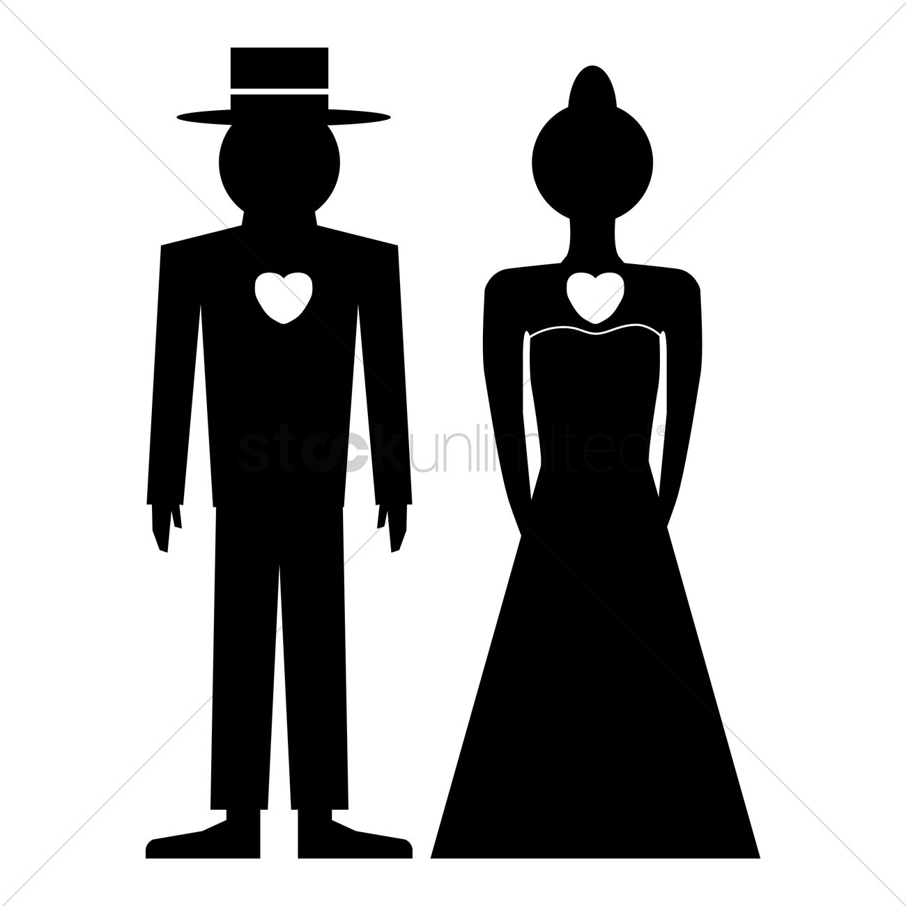 Bride And Groom Silhouette Vector Image 1300x1300 Bride And Groom Silhouette Vector Image