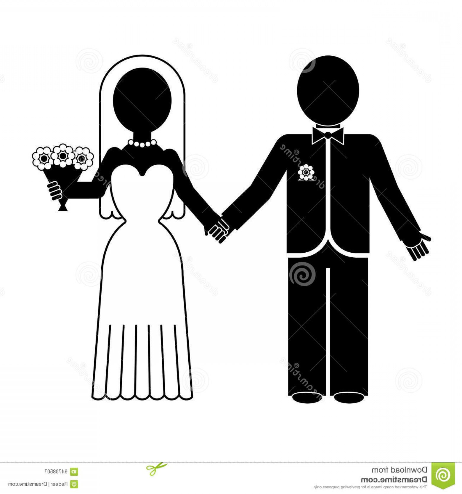 Stock Illustration Bride Groom Silhouette Vector Icon Black White 1560x1668 Stock Illustration Bride Groom Silhouette Vector Icon Black White