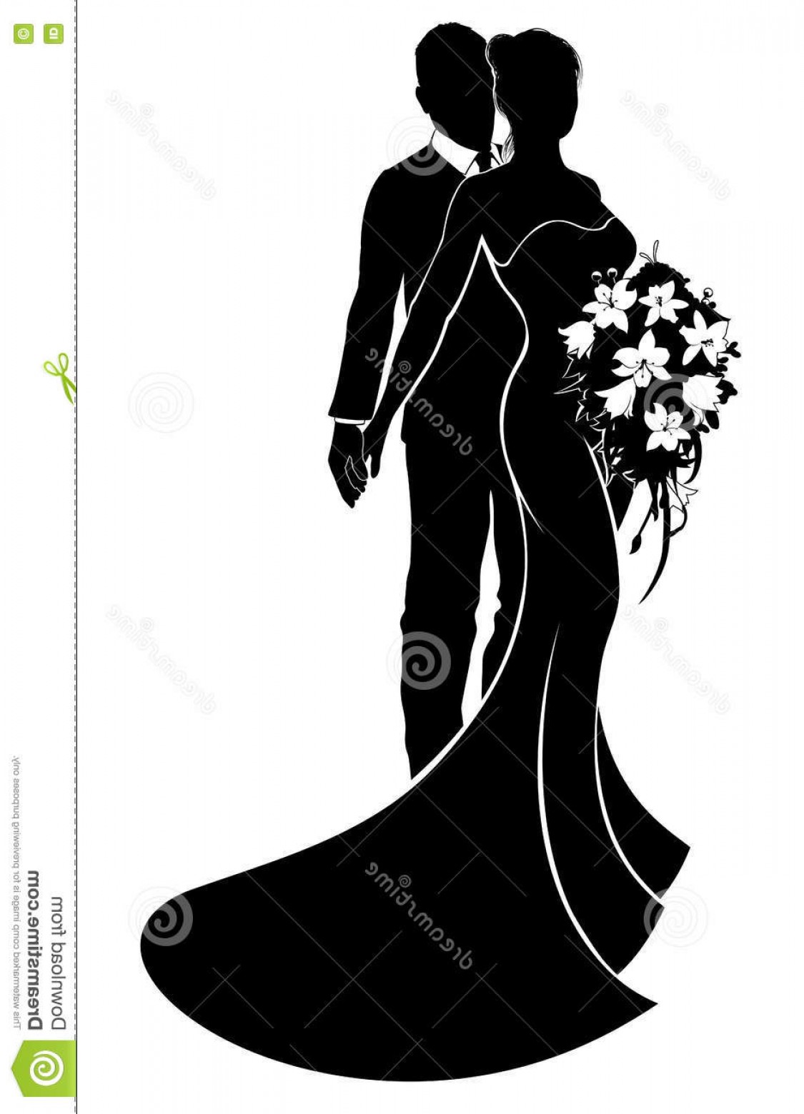 Stock Illustration Wedding Couple Bride Groom Silhouette Bridal 1125x1560 Stock Illustration Wedding Couple Bride Groom Silhouette Bridal