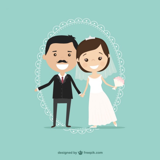Groom And Bride Illustration Vector Free Download 626x626 Groom And Bride Illustration Vector Free Download