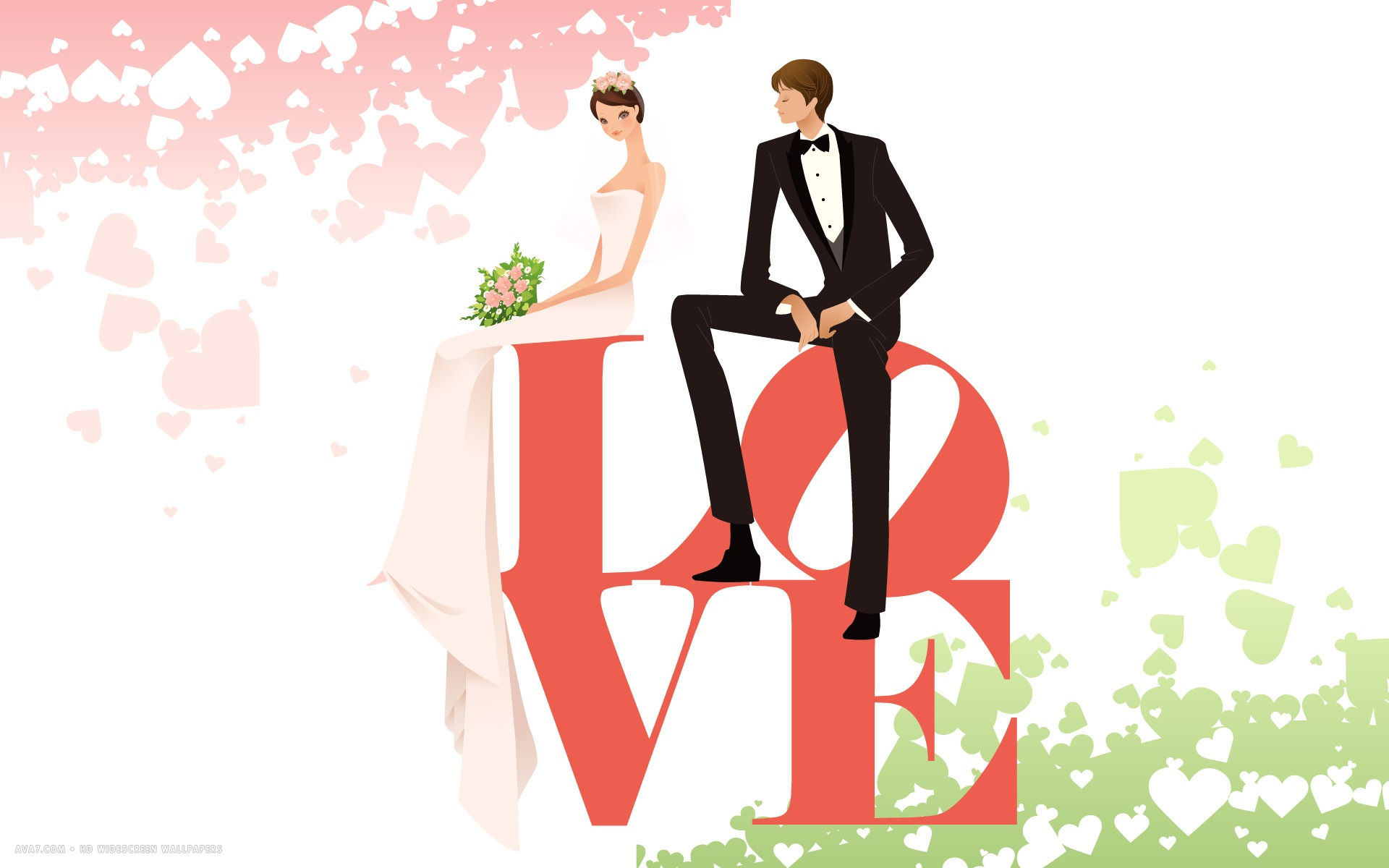 Wedding Day Love Cute Couple Bride Groom Vector Hd Widescreen 1920x1200 Wedding Day Love Cute Couple Bride Groom Vector Hd Widescreen