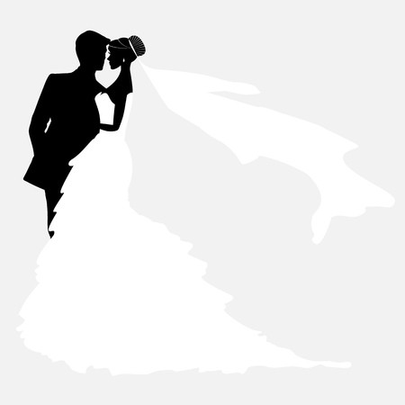 Bride And Groom Vector Couples Silhouette For Wedding Invitation 450x450 Bride And Groom Vector Couples Silhouette For Wedding Invitation