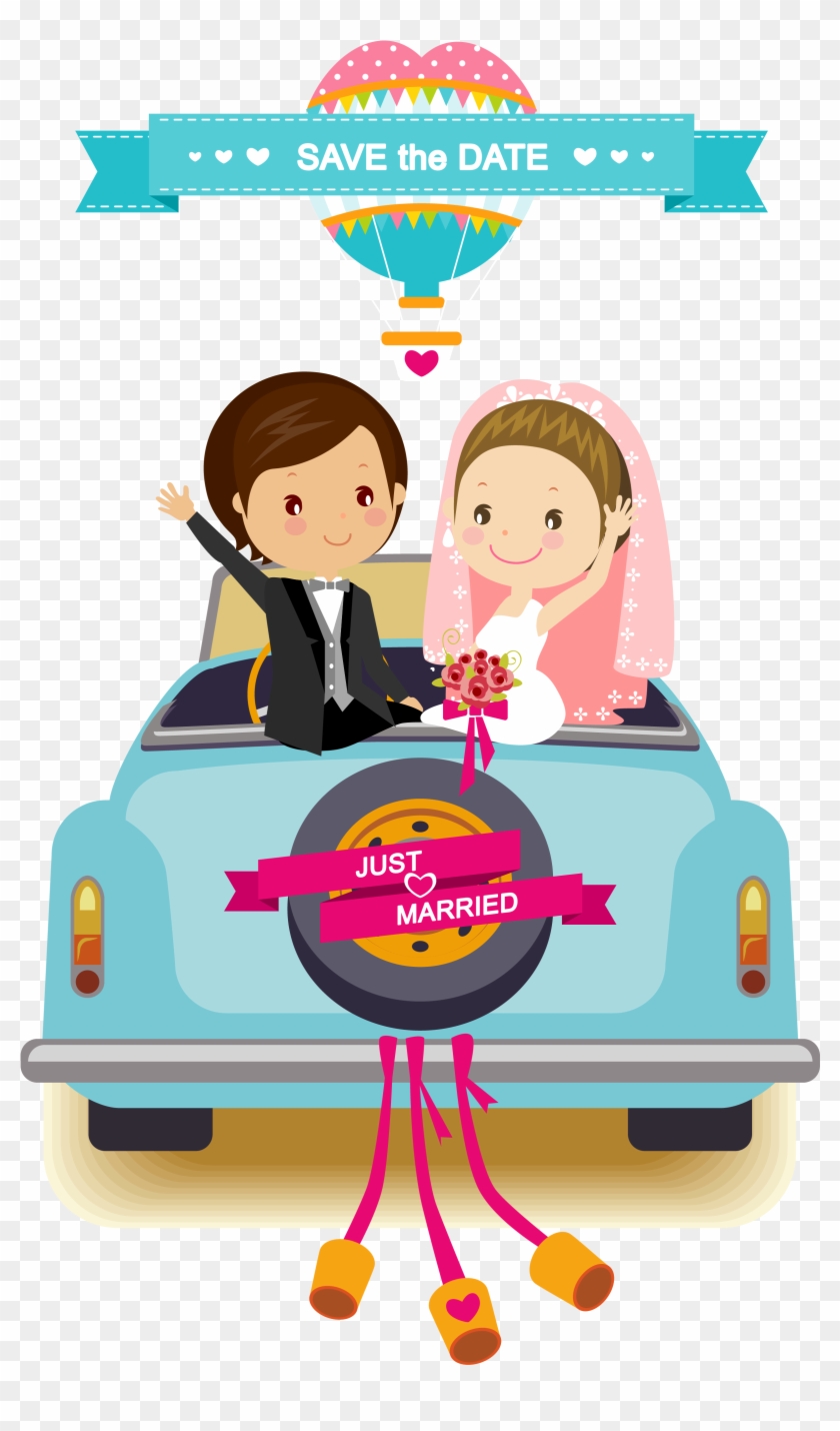 840x1430 Wedding Invitation Cartoon Bridegroom