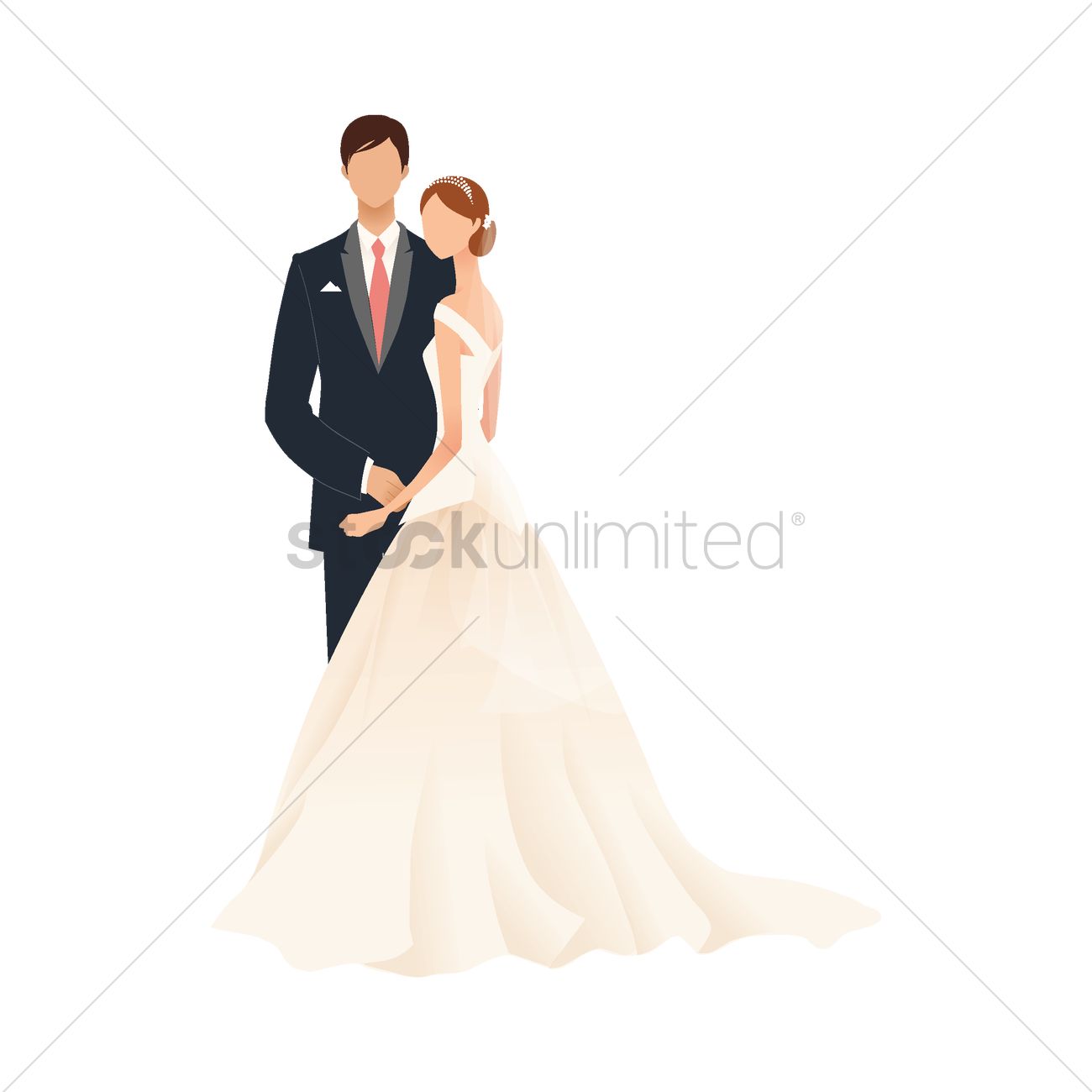 1300x1300 Bride And Bridegroom Vector Image