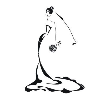 Bride Silhouette Vector