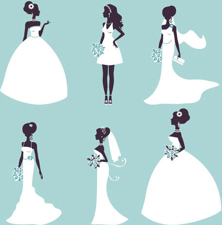 457x463 Bride And Wedding Silhouettes Vector Free Vector In Encapsulated