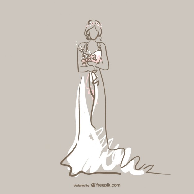 626x626 Bride Silhouette Vector Free Download