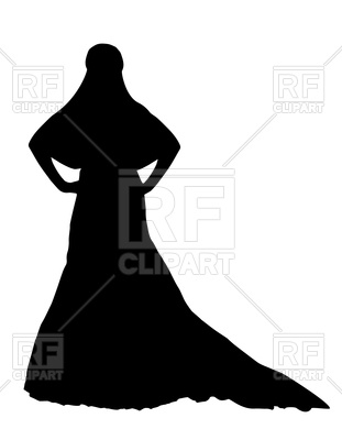 311x400 Silhouette Of Bride Vector Image Of People Konturvid