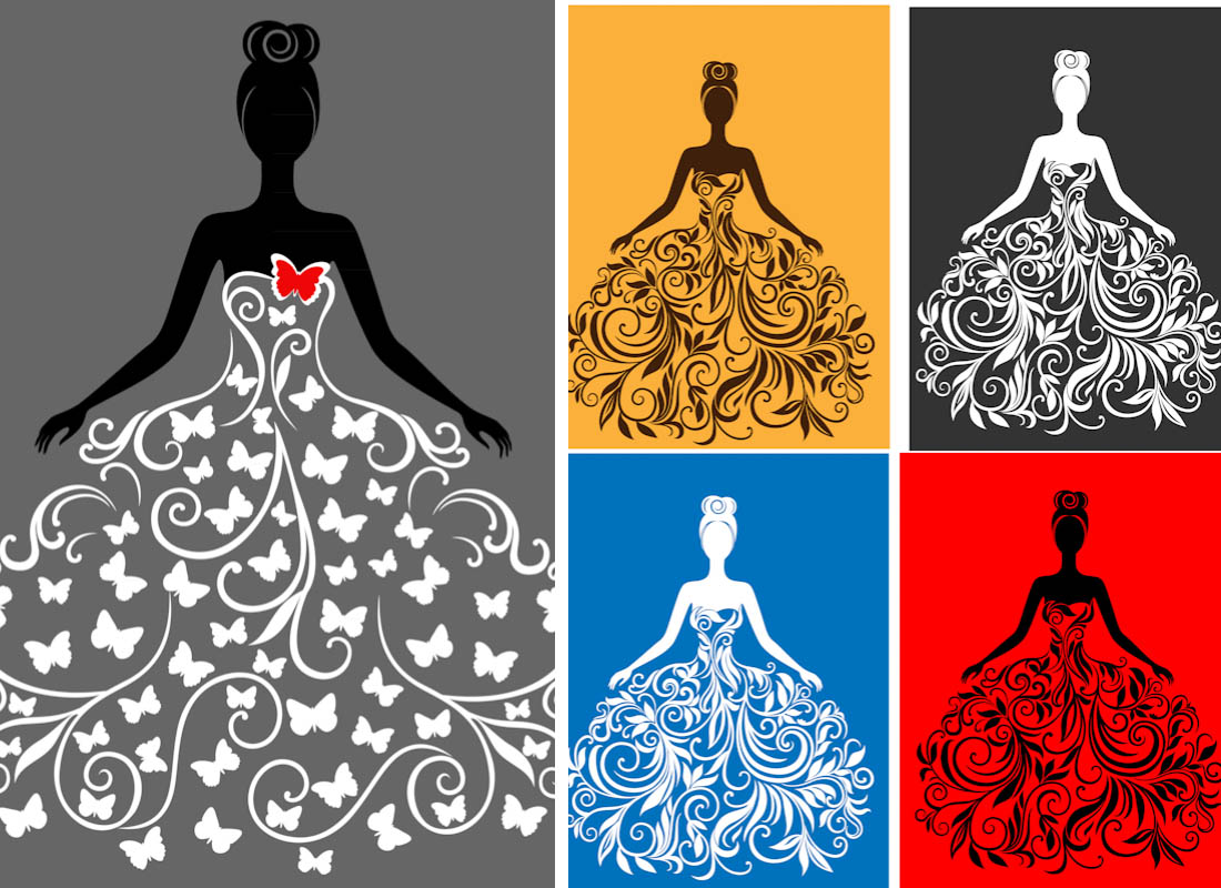 1100x800 Silhouette Of Bride Vector Free Vectors Images