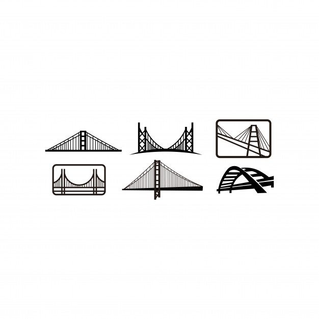 626x626 Bridge Logo Design Emblem Template City Landmark Building Icon