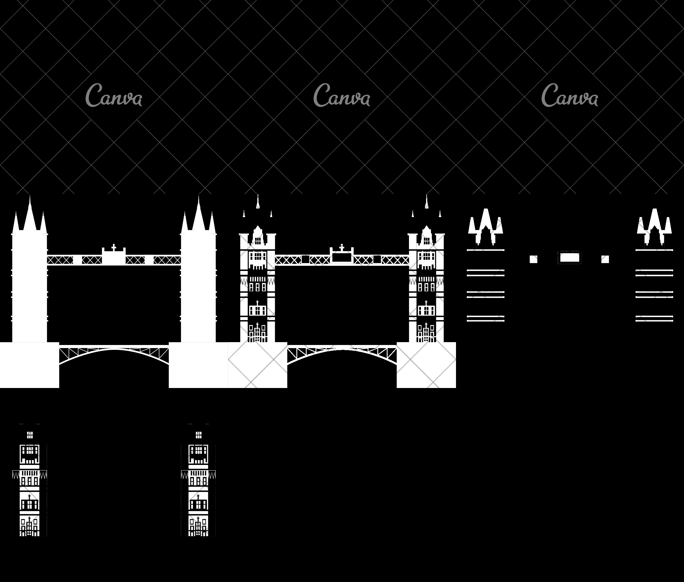 2400x2043 London Bridge Icon Vector Illustration Design Element