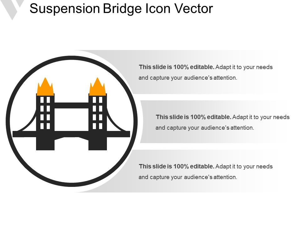 960x720 Suspension Bridge Icon Vector Powerpoint Presentation Sample