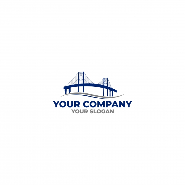 Vector Blue Bridge Logo Design Template For Free Download 640x640 Vector Blue Bridge Logo Design Template For Free Download