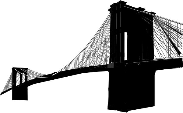601x373 Brooklyn Bridge Only Clip Art At Clker