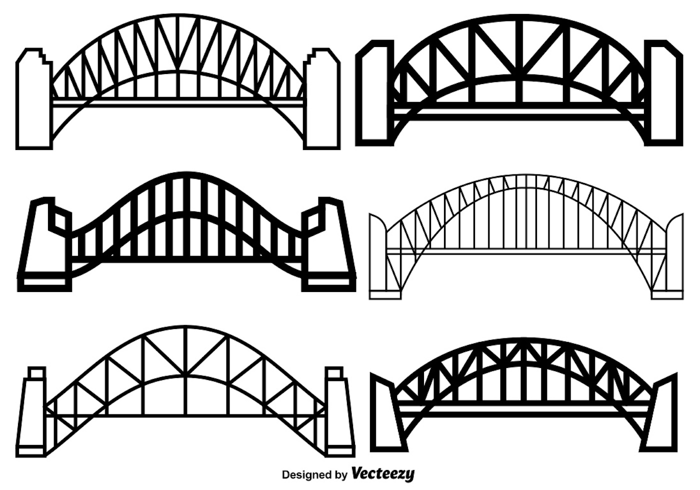 1400x980 Bridge Free Vector Art