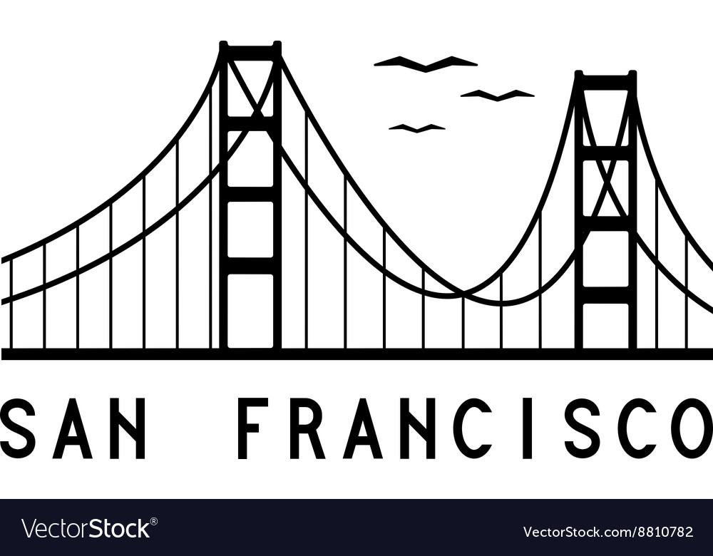1000x780 Huge Collection Of 'golden Gate Bridge Silhouette Vector