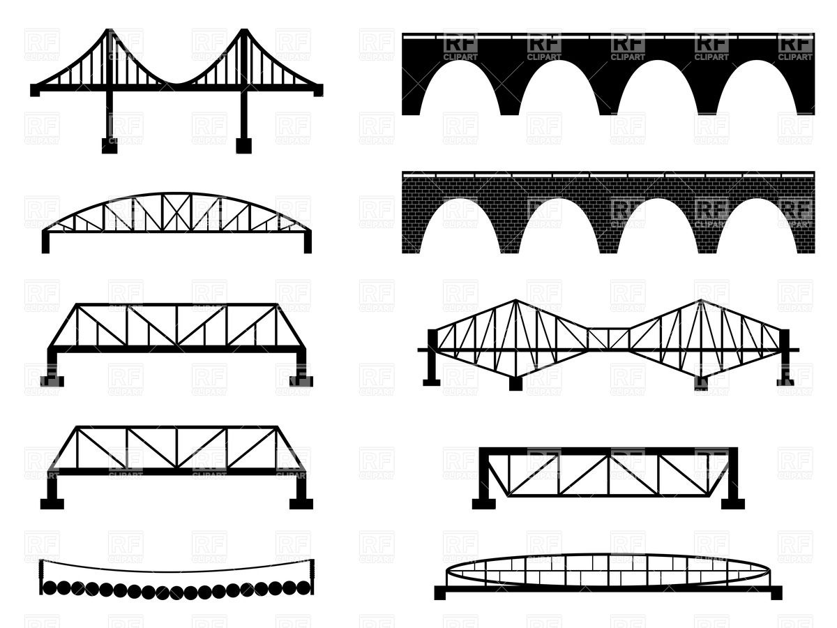 Bridge Silhouette Vector at Vectorified.com | Collection of Bridge ...