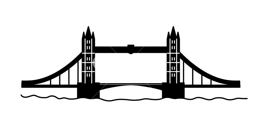 Bridge Silhouette Vector at Vectorified.com | Collection of Bridge ...