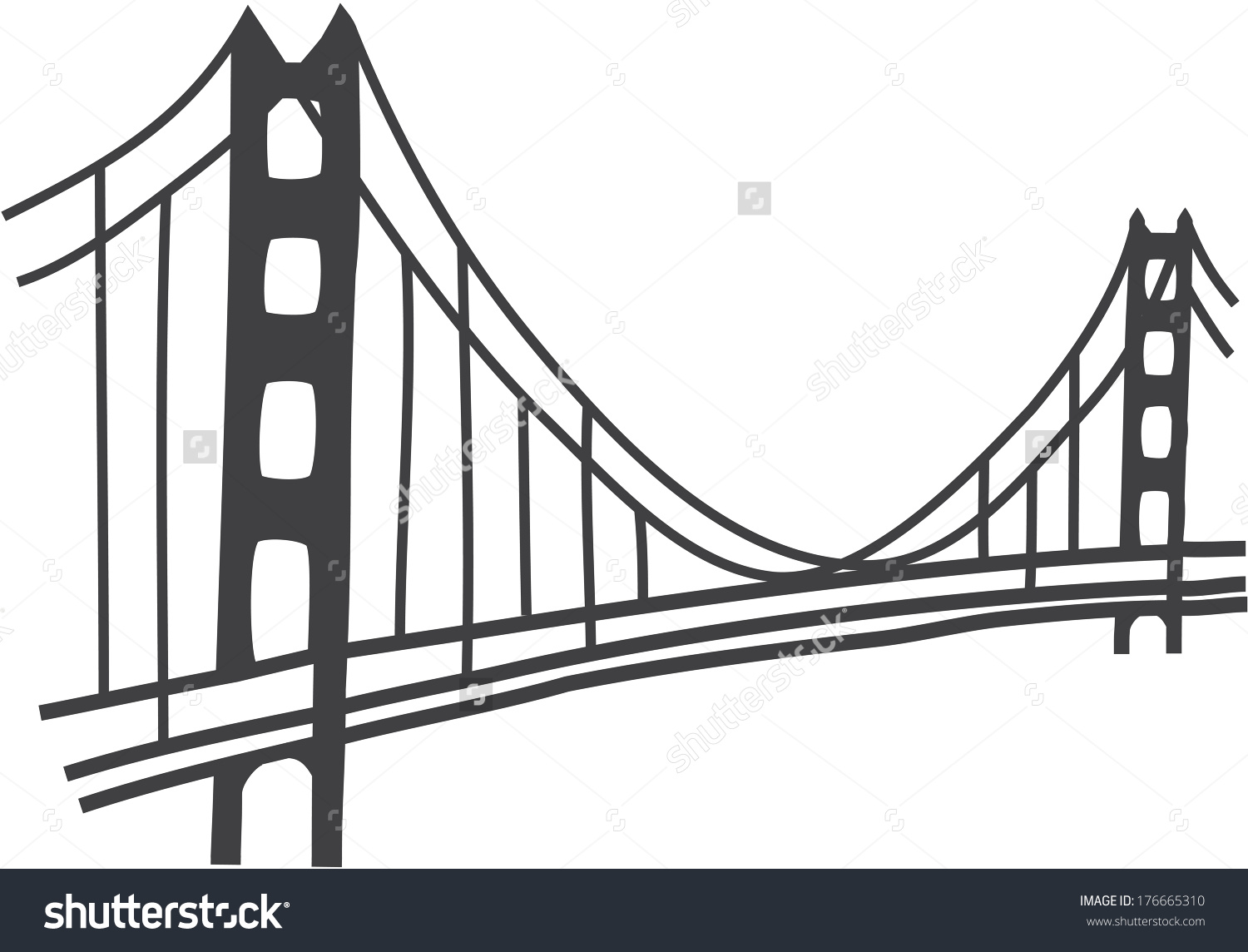 Bridge Silhouette Vector at Vectorified.com | Collection of Bridge ...