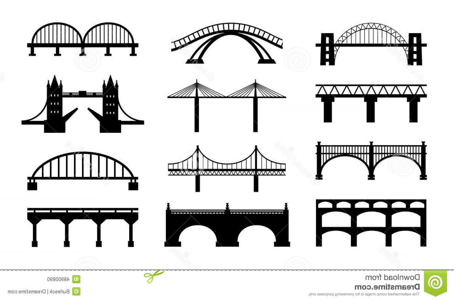 1560x1035 Bridge Silhouette Vector Art Hoodamath