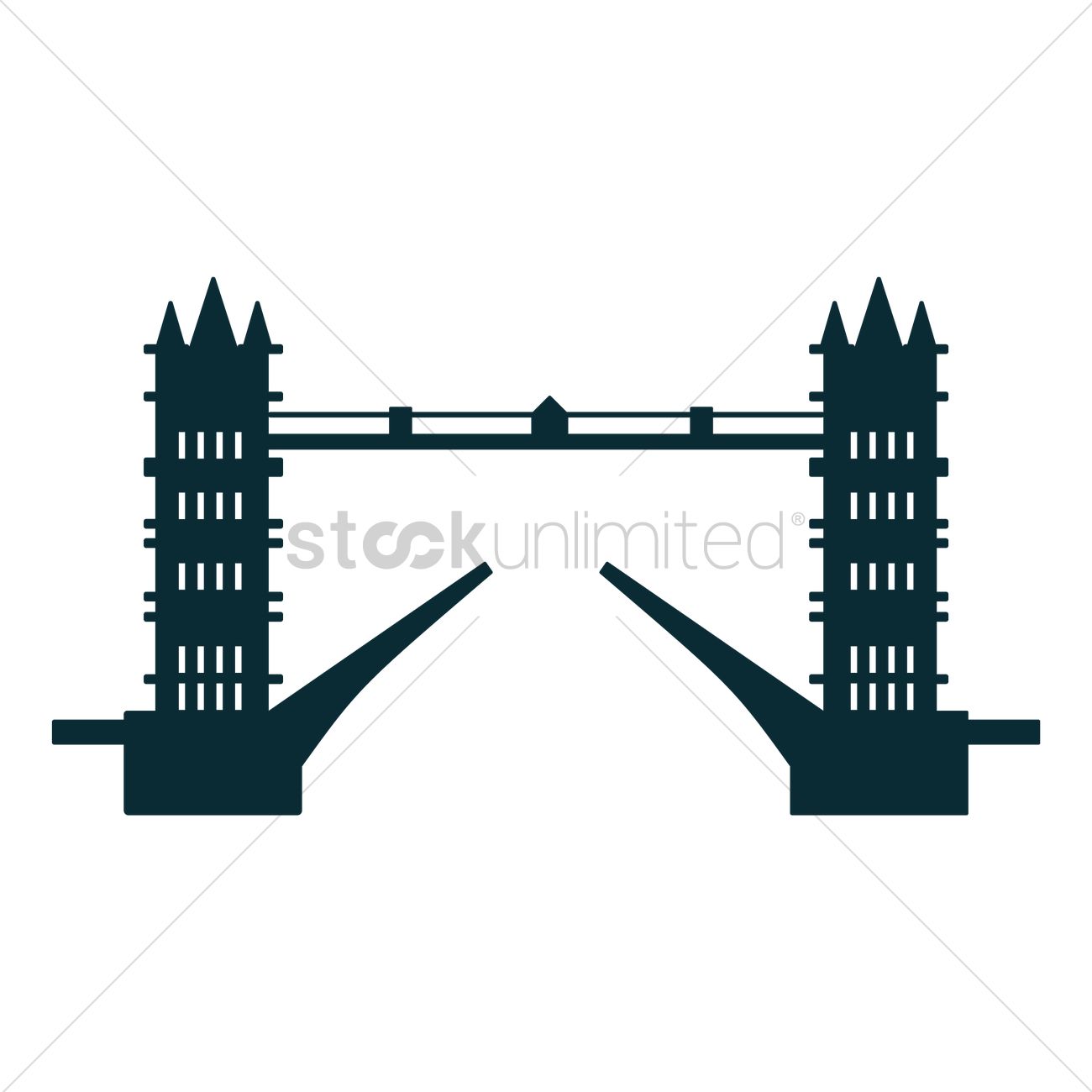 London Bridge Vector Image 1300x1300 London Bridge Vector Image