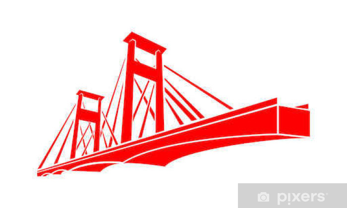 Red Bridge Vector Wall Mural We Live To Change 700x420 Red Bridge Vector Wall Mural We Live To Change