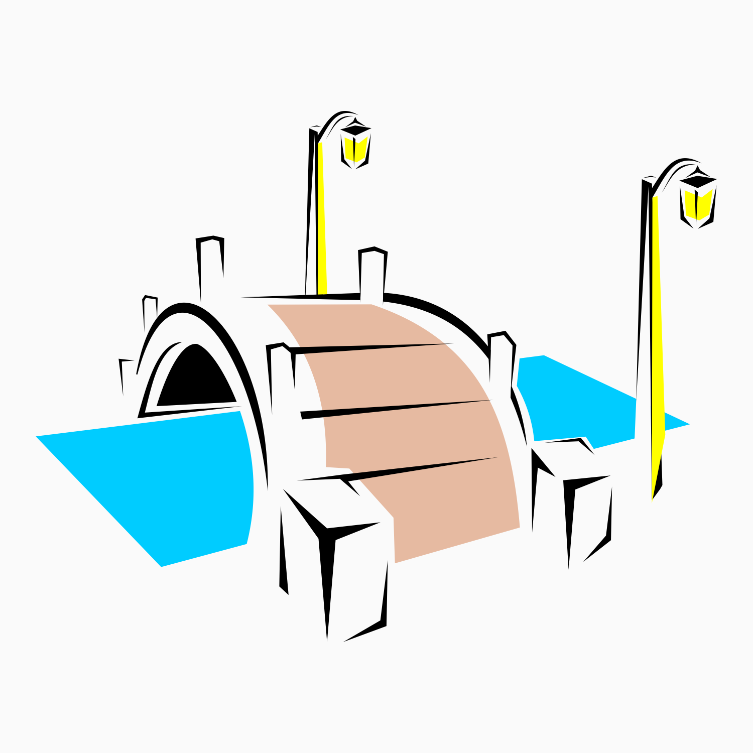 1500x1500 Vector For Free Use Bridge Over River