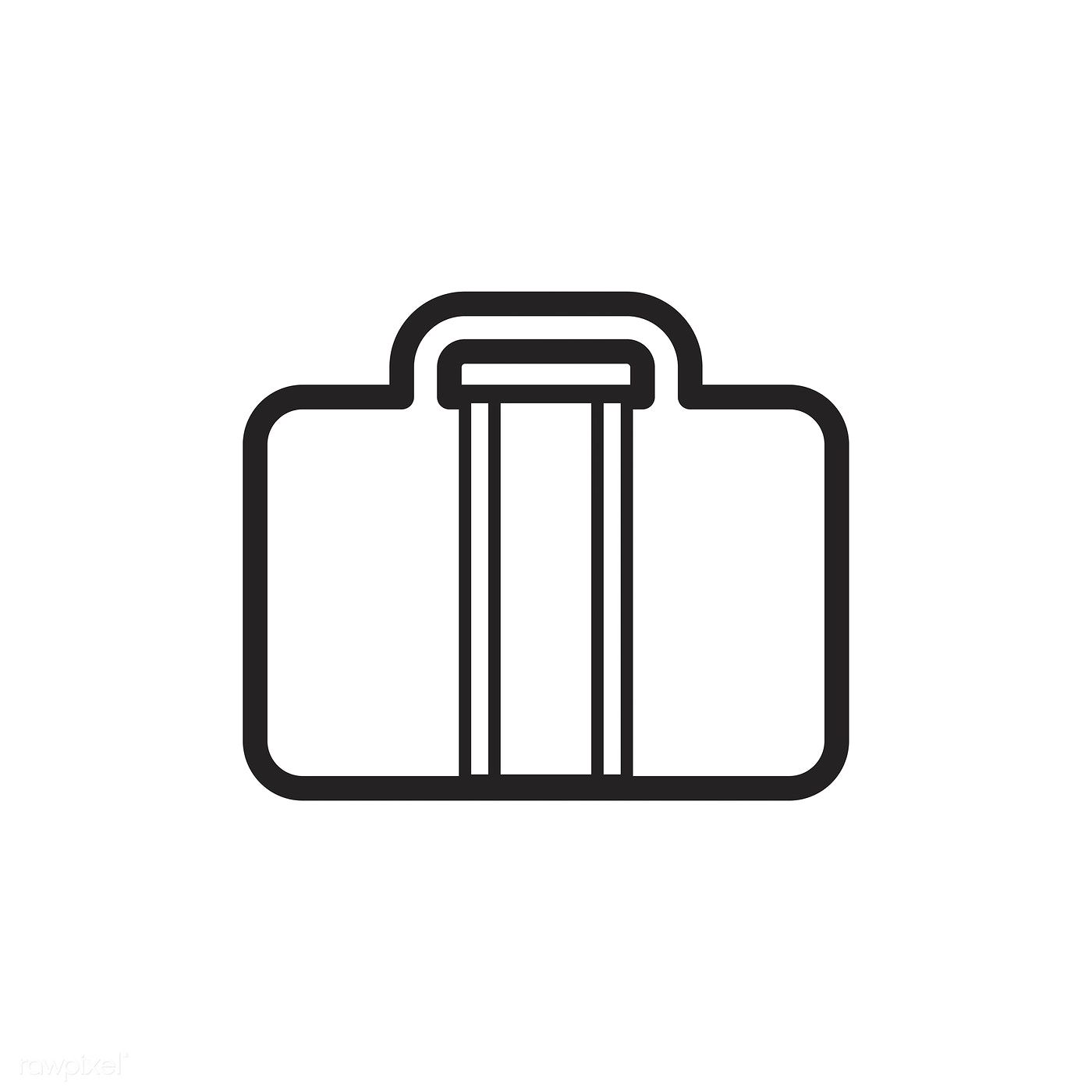 1400x1400 Briefcase Icon Vector Free Image