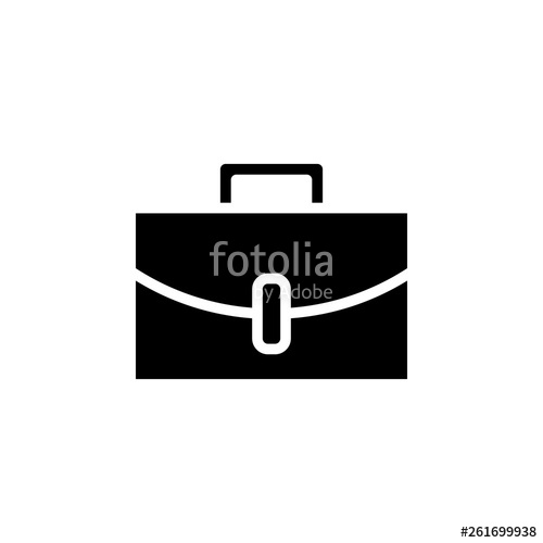 500x500 Briefcase Icon Vector Briefcase Vector Design Sign Design Flat