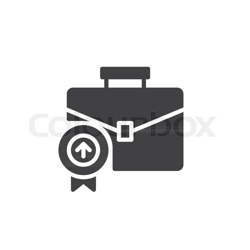800x800 Business Briefcase Icon Vector, Filled Stock Vector Colourbox