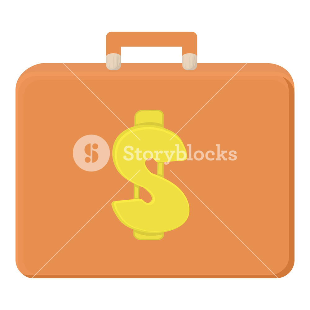 1000x1000 Money Briefcase Icon Cartoon Illustration Of Money Briefcase