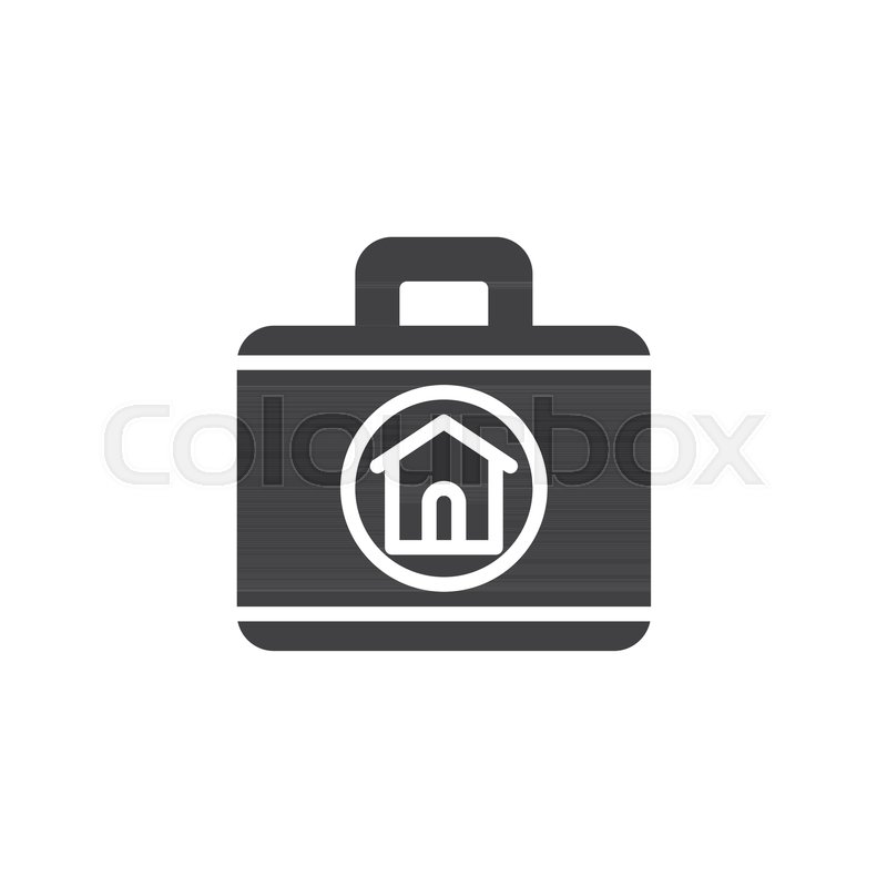 800x800 Real Estate Agent Briefcase Icon Stock Vector Colourbox