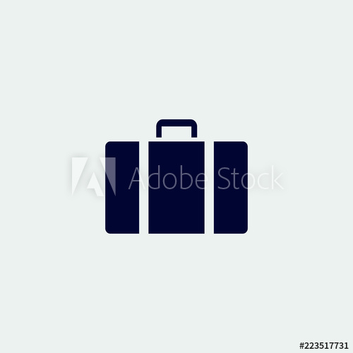 500x500 Suitcase Icon, Vector Illustration Flat Icon Briefcase Icon