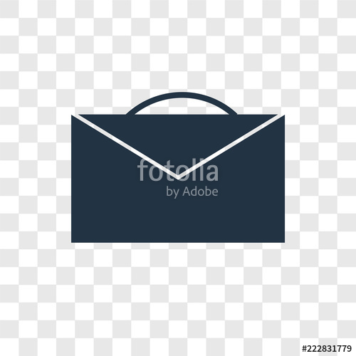 500x500 Briefcase Vector Icon Isolated On Transparent Background