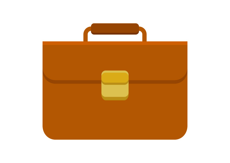 800x566 Briefcase Flat Vector