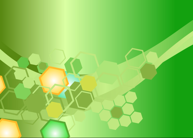 646x463 Bright Green Hexagon Background Vector Vector Art Graphics