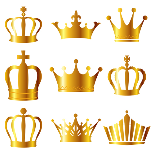 500x500 Golden Royal Crown Bright Vector Material Free Download
