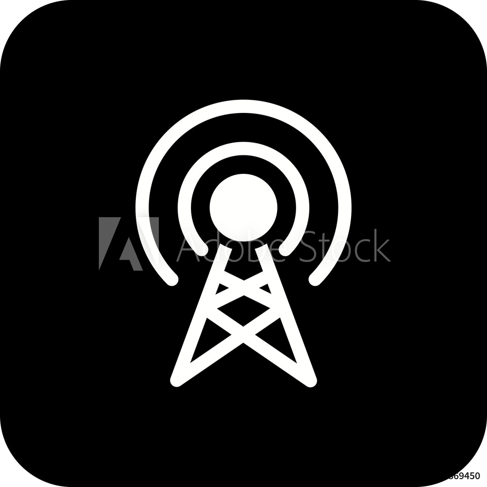 1000x1000 Photo Art Print Vector Broadcast Icon Europosters