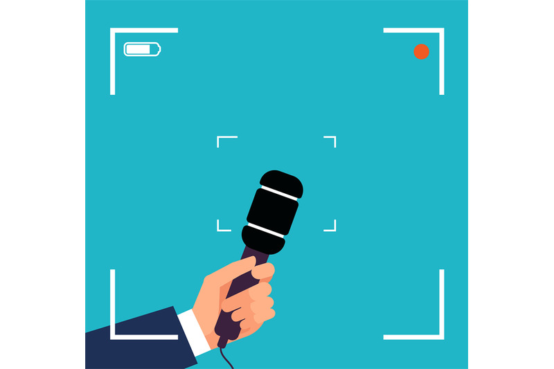 800x533 Hand With Microphone Focus Tv Interview, Live News Broadcast