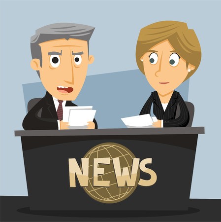 449x450 News Anchor Journalist Anchorwoman And Anchorman Tv News Broadcast