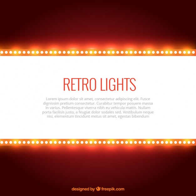 626x626 Retro Lights Background Vector Premium Download