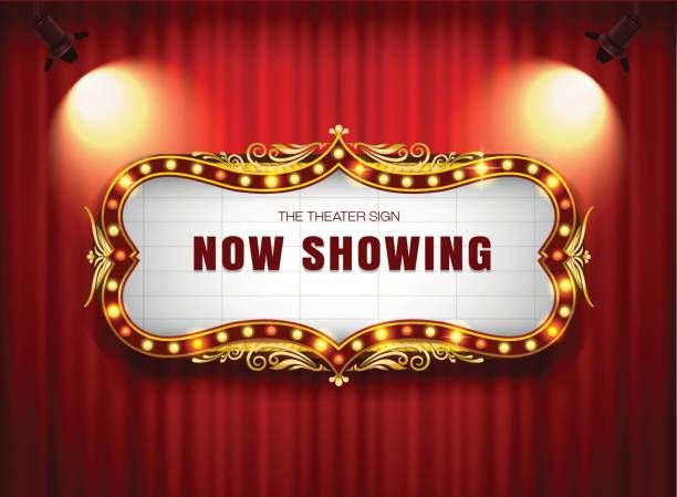 612x449 Theater Sign On Curtain Vector Bollywood In Broadway Sign