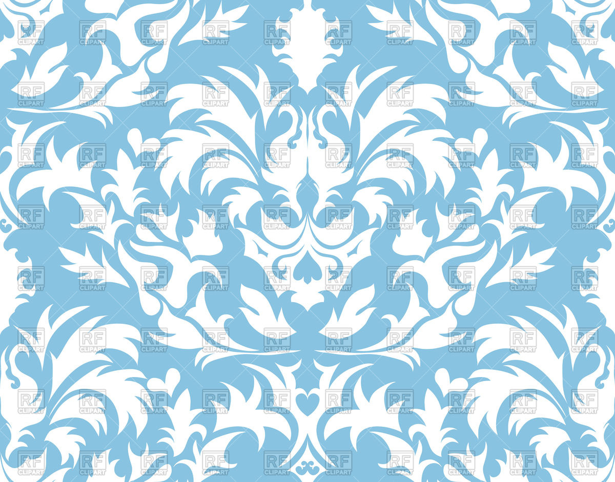 1200x941 Damask Seamless Blue Pattern Vector Image Of Backgrounds, Textures