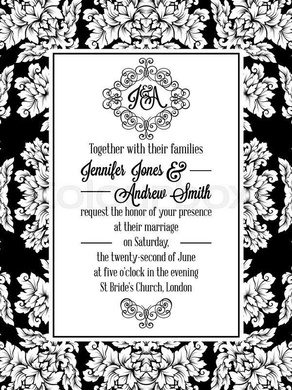 600x800 Damask Victorian Brocade Pattern Stock Vector Colourbox